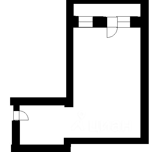 Планировка этой квартиры по данным Циан