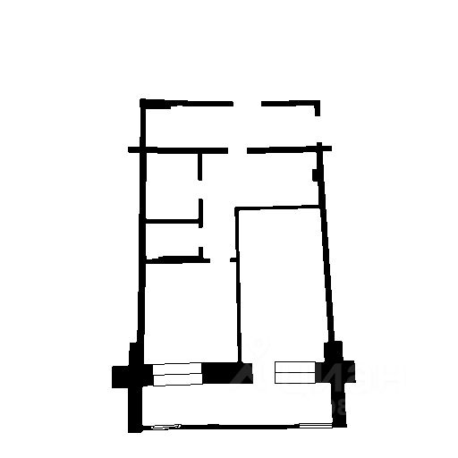 Планировка этой квартиры по данным Циан