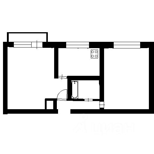 Планировка этой квартиры по данным Циан