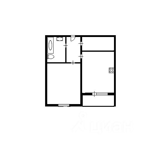 Планировка этой квартиры по данным Циан
