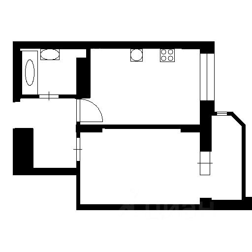 Планировка этой квартиры по данным Циан