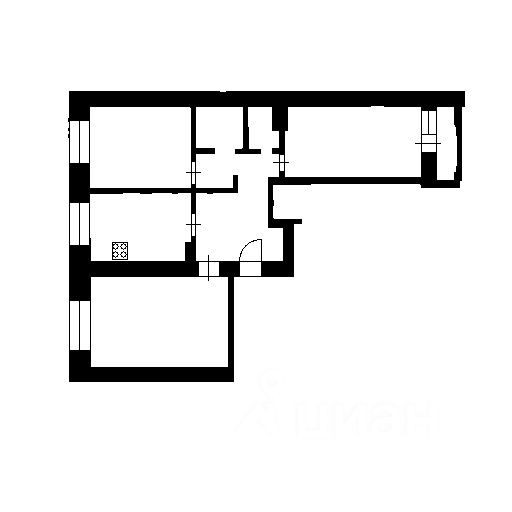 Планировка этой квартиры по данным Циан