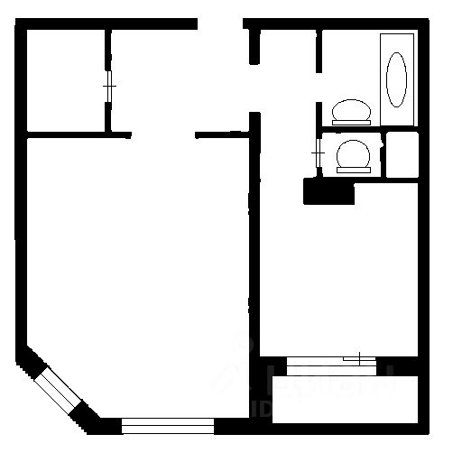 Планировка этой квартиры по данным Циан