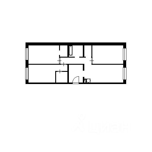 Планировка этой квартиры по данным Циан
