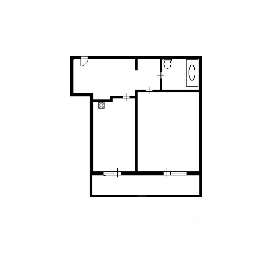 Планировка этой квартиры по данным Циан