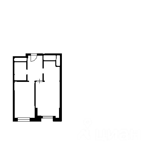 Планировка этой квартиры по данным Циан