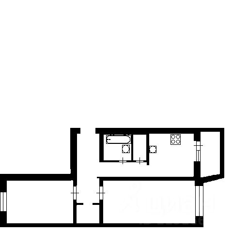 Планировка этой квартиры по данным Циан