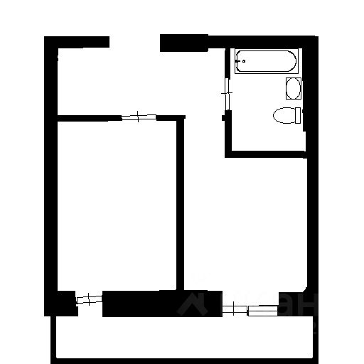 Планировка этой квартиры по данным Циан