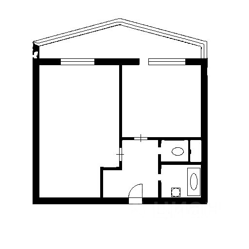 Планировка этой квартиры по данным Циан