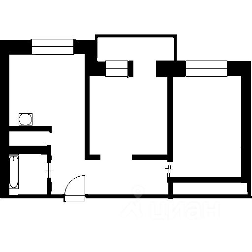 Планировка этой квартиры по данным Циан
