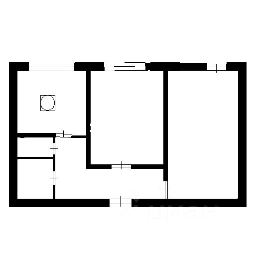 Планировка этой квартиры по данным Циан