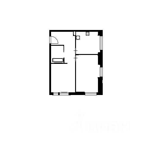 Планировка этой квартиры по данным Циан