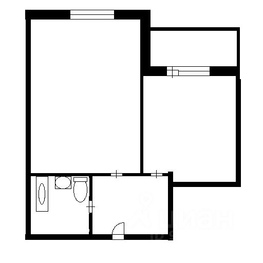 Планировка этой квартиры по данным Циан