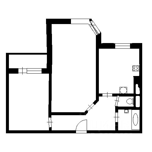 Планировка этой квартиры по данным Циан