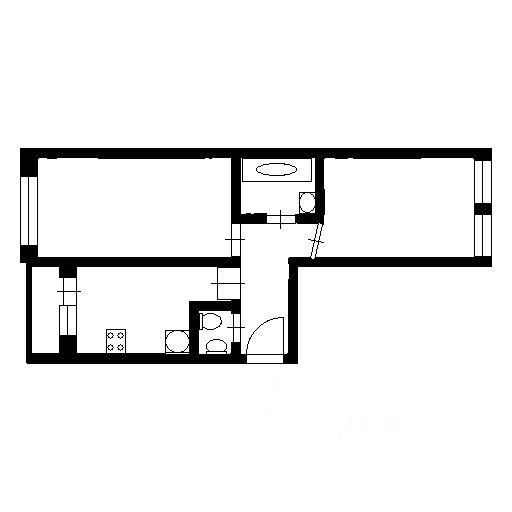Планировка этой квартиры по данным Циан