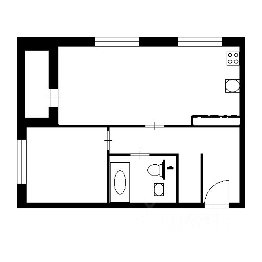 Планировка этой квартиры по данным Циан