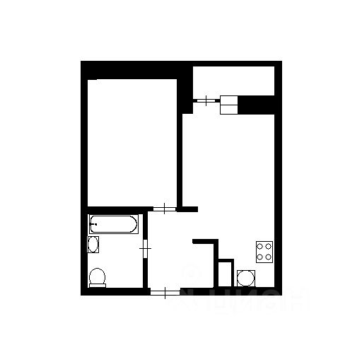 Планировка этой квартиры по данным Циан