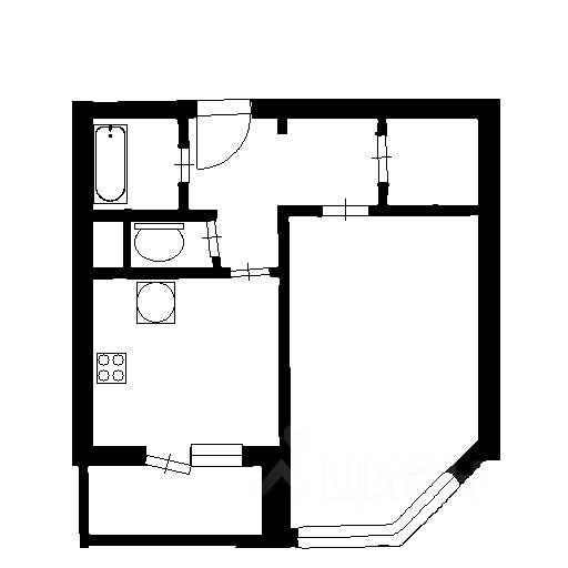 Планировка этой квартиры по данным Циан