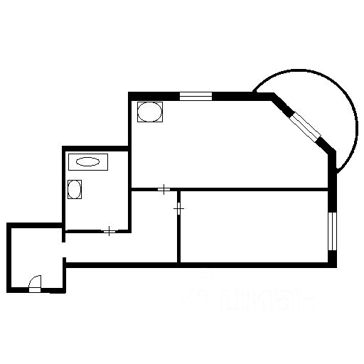 Планировка этой квартиры по данным Циан