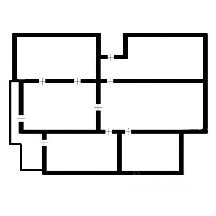 Планировка этой квартиры по данным Циан