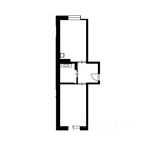 Планировка этой квартиры по данным Циан