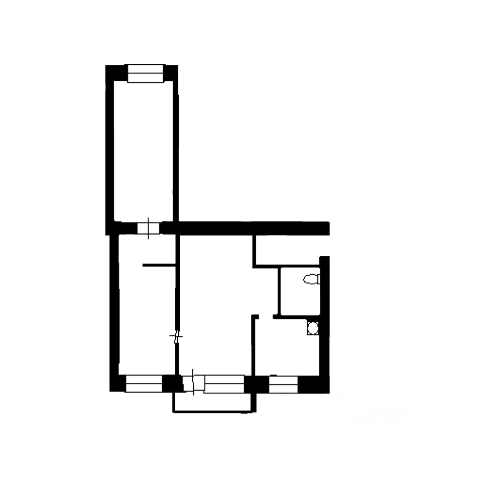 Планировка этой квартиры по данным Циан