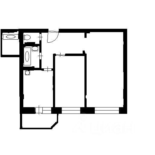 Планировка этой квартиры по данным Циан