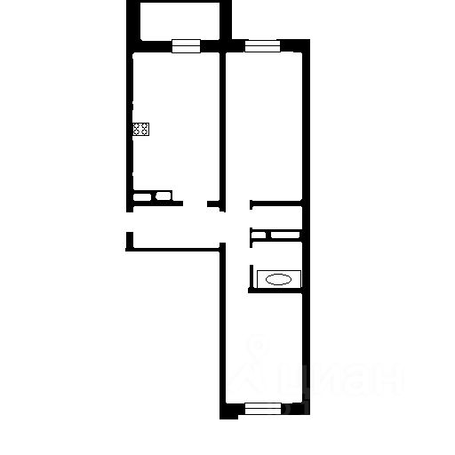 Планировка этой квартиры по данным Циан