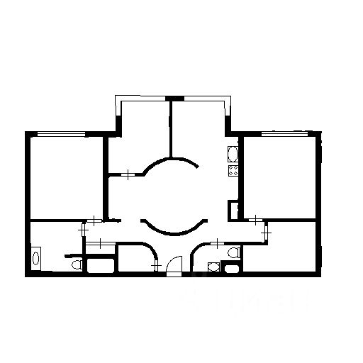 Планировка этой квартиры по данным Циан