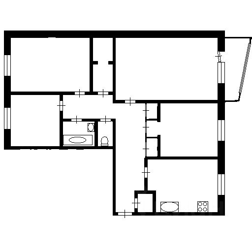Планировка этой квартиры по данным Циан
