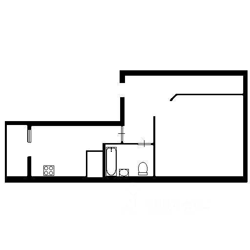 Планировка этой квартиры по данным Циан