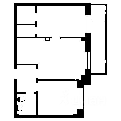 Планировка этой квартиры по данным Циан