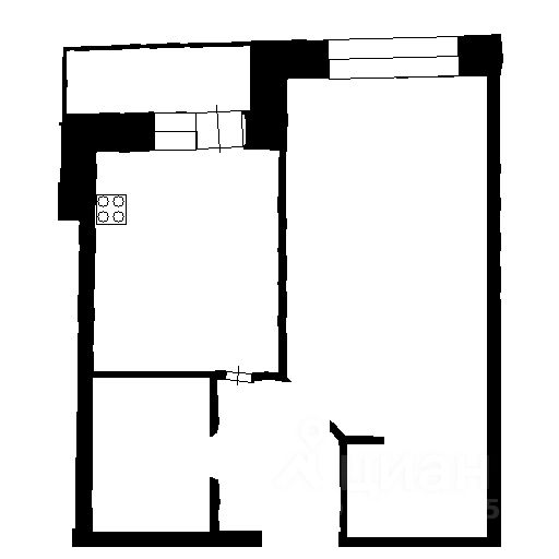 Планировка этой квартиры по данным Циан