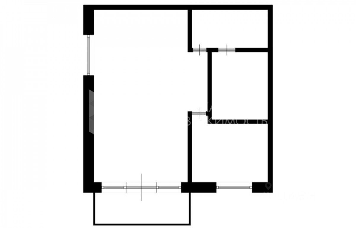 Планировка этой квартиры по данным Циан