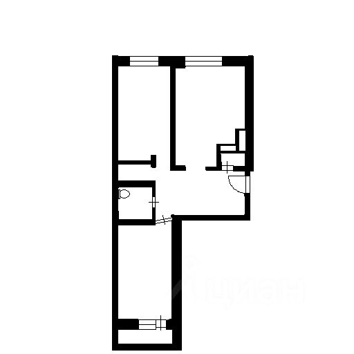 Планировка этой квартиры по данным Циан