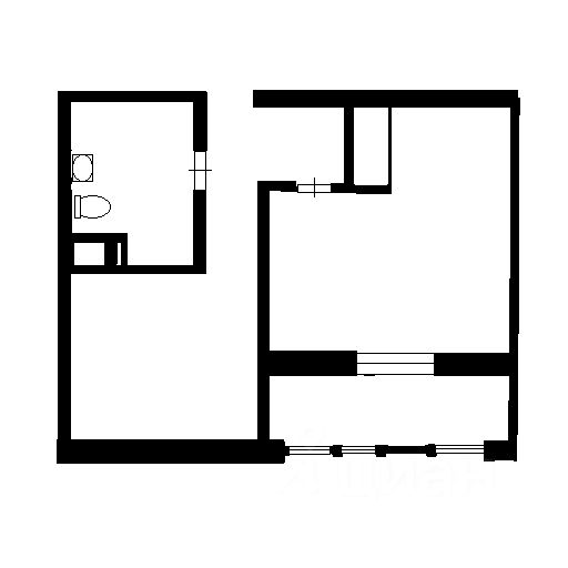 Планировка этой квартиры по данным Циан