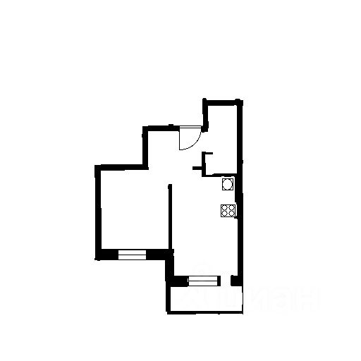 Планировка этой квартиры по данным Циан