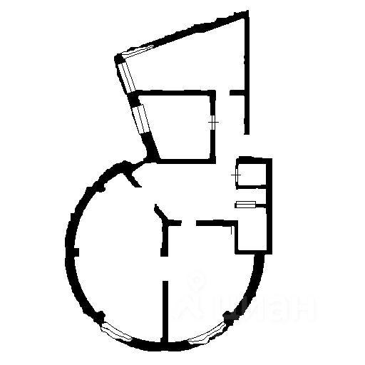Планировка этой квартиры по данным Циан