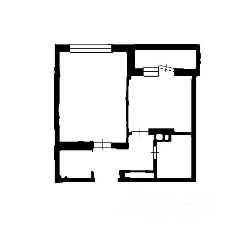 Планировка этой квартиры по данным Циан