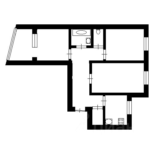 Планировка этой квартиры по данным Циан