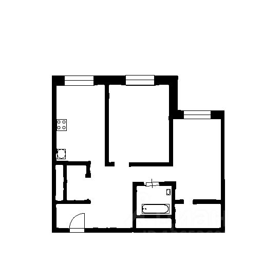 Планировка этой квартиры по данным Циан