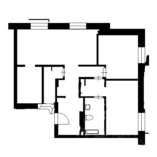 Планировка этой квартиры по данным Циан