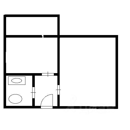 Планировка этой квартиры по данным Циан