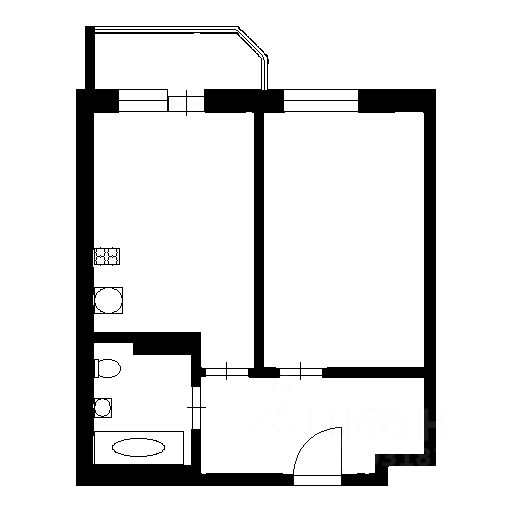 Планировка этой квартиры по данным Циан