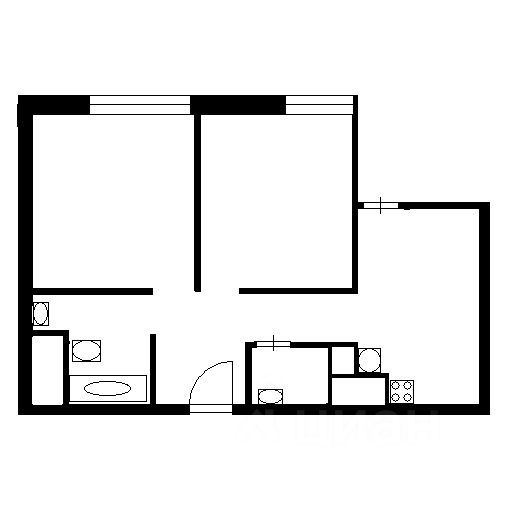 Планировка этой квартиры по данным Циан