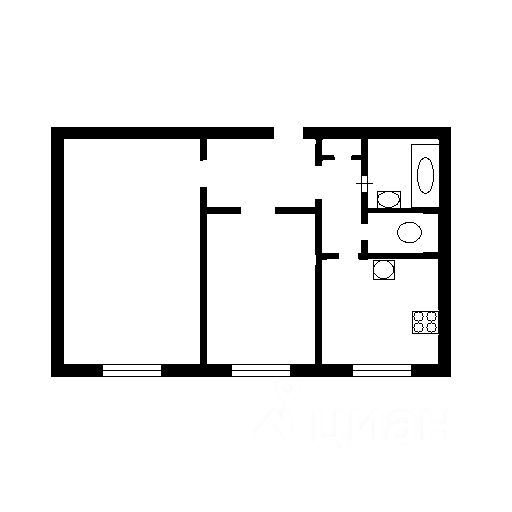 Планировка этой квартиры по данным Циан