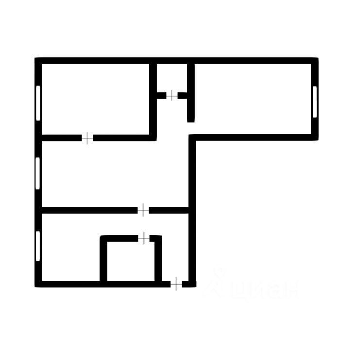 Планировка этой квартиры по данным Циан