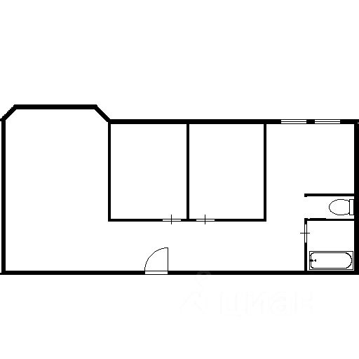 Планировка этой квартиры по данным Циан