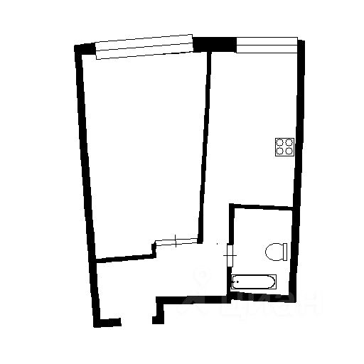 Планировка этой квартиры по данным Циан