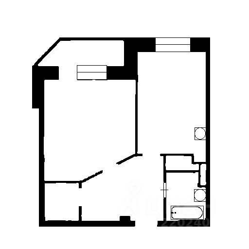 Планировка этой квартиры по данным Циан